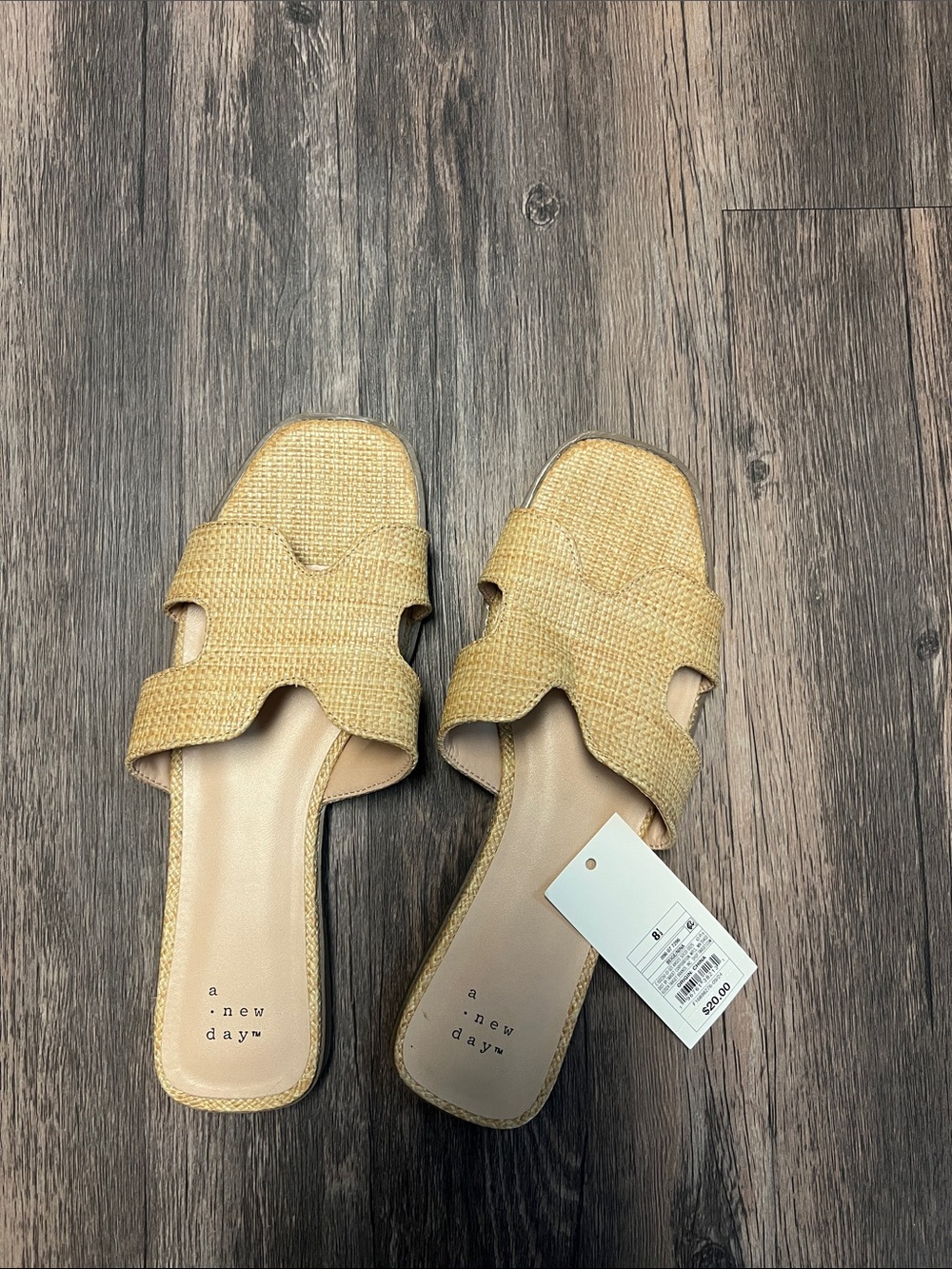 Target A new day raffia / Rattan weave sandals